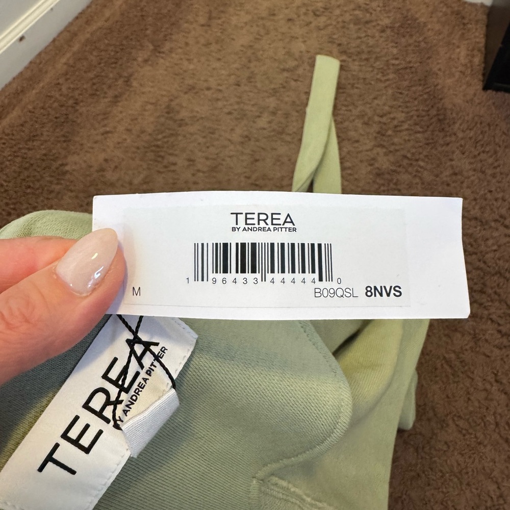 NWT $80 TEREA Zuri Wrap Vest DESSERT SAGE GREEN M MEDIUM - Picture 6 of 8